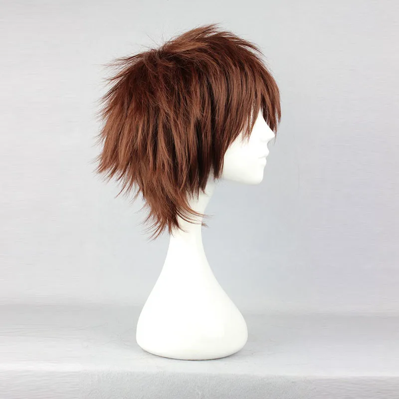 MCOSER 30 см короткий Синтетический прямой коричневый косплей парик Высокая температура волокна волос WIG-268A
