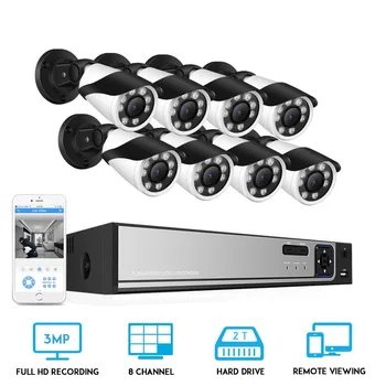 

BESDER 8CH POE NVR kit 8 x 2MP AF PoE 48V IP Camera 4X Zoom Waterproof CCTV System IR Outdoor Security Video Surveillance Kit