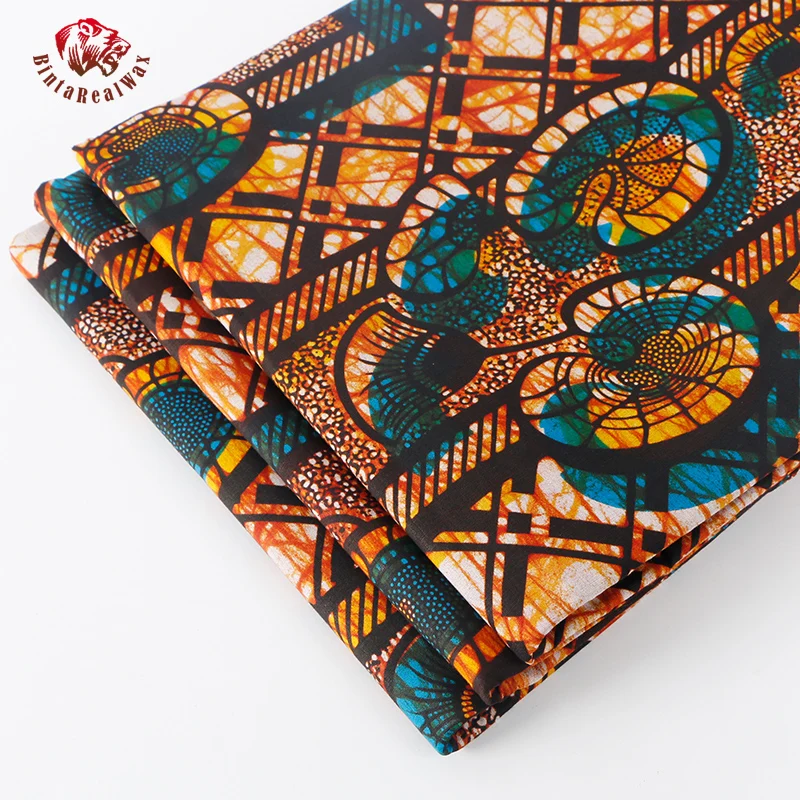 Хорошее качество африканская настоящая ткань восковая набивная восковая ткань модный дизайн хлопок африканская настоящая восковая Ткань PL316