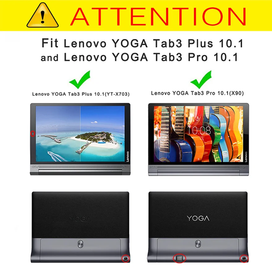 Флип-чехол из искусственной кожи чехол для lenovo YOGA TAB 3 PRO 10,1 X90L/F& Yoga TAB 3 Plus 10,1 YT-X703 защитный чехол для планшета+ пленка+ ручка