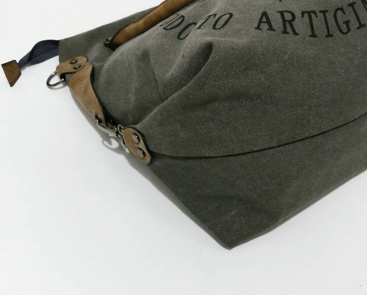 Rdywbu VINTAGE BIG STAR PRINTED CANVAS TOTE HANDBAG - Women's Multifunctional Travel Shoulder Bag Letters Messenger Bolsos B211