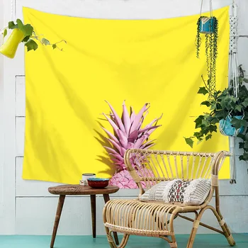 

Pineapple Large Tapestry Wall Hanging Blanket Hangcloth Beach Towel Decor Polyester Curtain Table Cover Home Picnic Usage