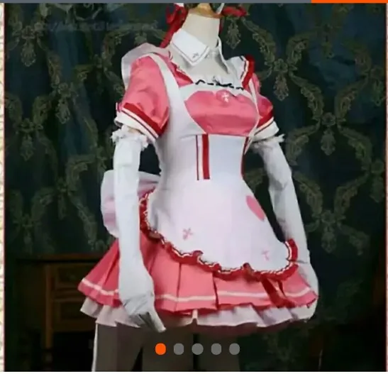 Аниме! Sword Art Online Асуна Юки размер на заказ десертная Униформа горничной косплей