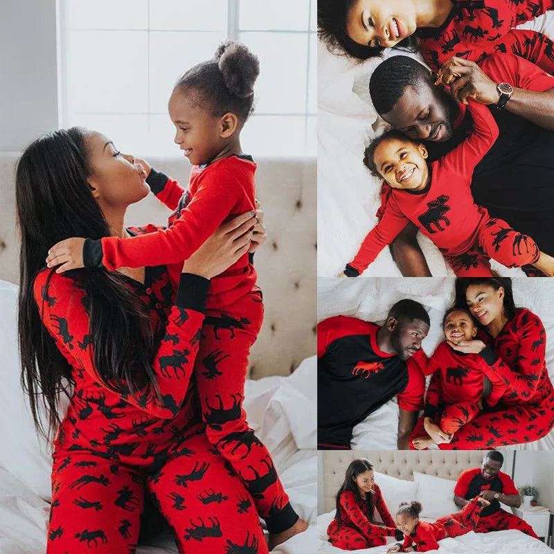 Одинаковые Семейные рождественские пижамы, одежда для семьи, зимние Красные Полосатые комплекты для малышей, рождественские пижамы, комплект одежды для сна