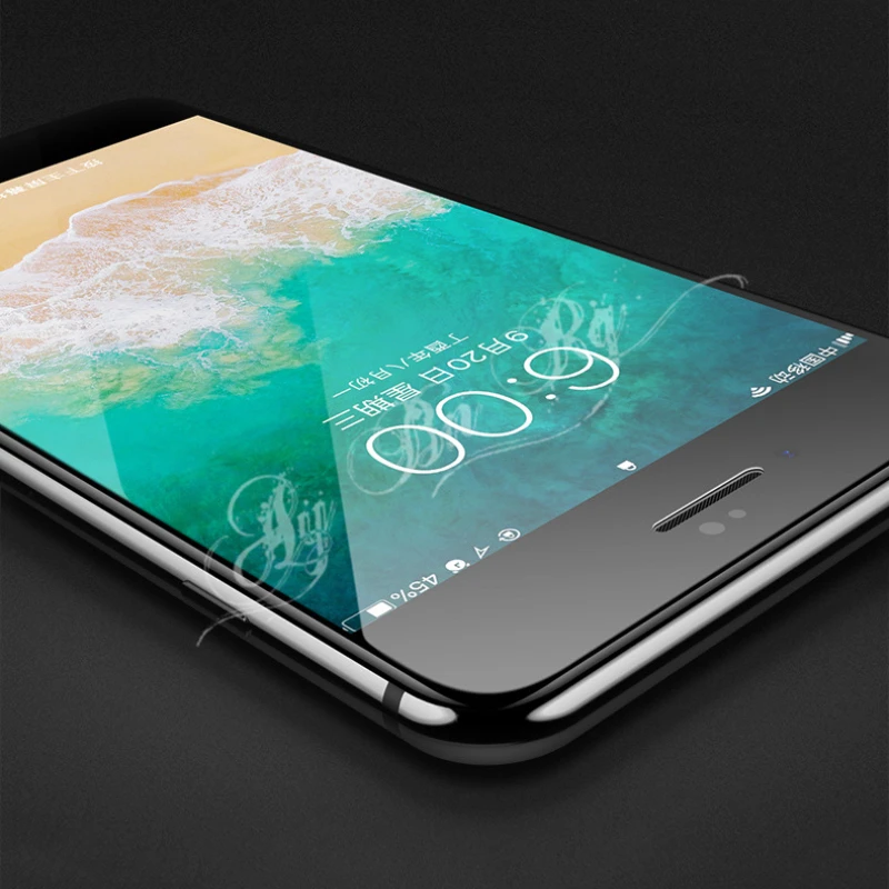 10 шт. 5D закаленное стекло полное покрытие протектор экрана для iphone X Xs Max Xr 8 7 Plus 6 6 S 0,26 мм 9 H изогнутое стекло черный белый