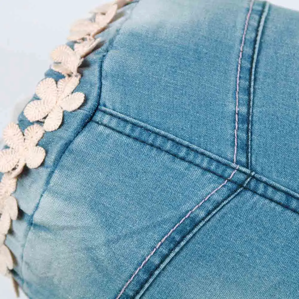 Для 3-7 лет девочек цветочные кружева вышитые Джинсовые шорты, летние разноцветные джинсы со стразами MH1652