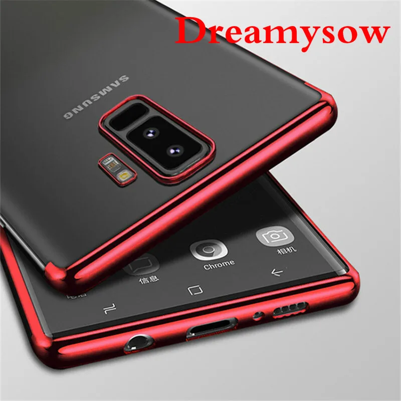 Мягкий чехол из ТПУ с гальваническим покрытием для Samsung Galaxy S9 Plus S8 S7 Edge S6 Note8 Note5 A3 A5