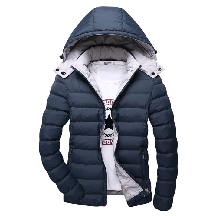 Мужская теплая куртка с капюшоном и воротником стойкой размеры до 5XL|men winter jacket|warm