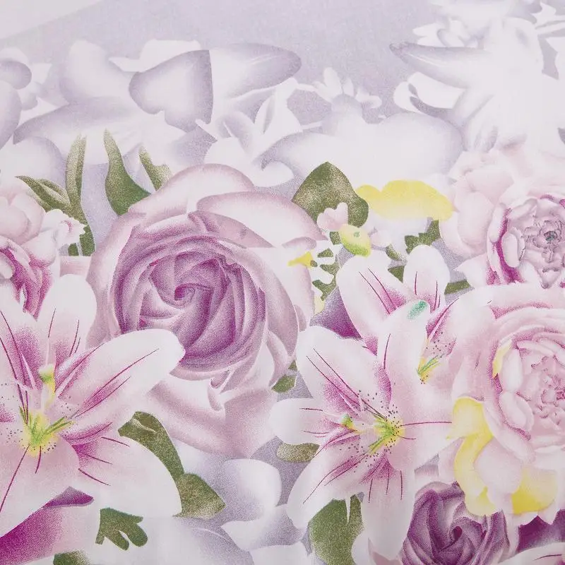  Solstice Purple Pastoral Flowers Style 4pcs Bedding Set Cotton Bed Cover Bed Sheet Duvet Cover Pill
