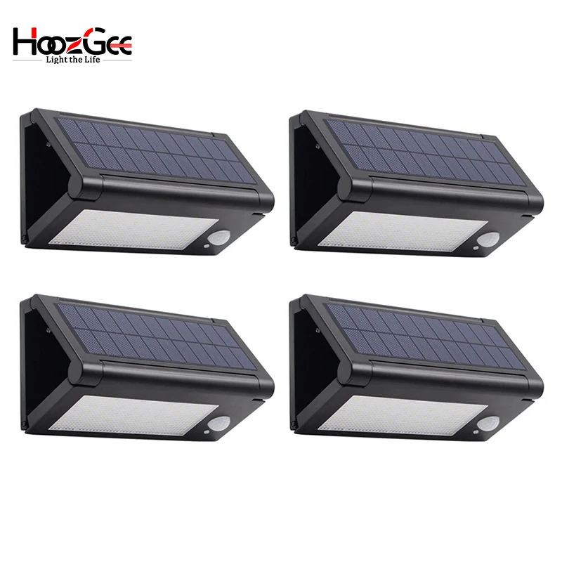 

HoozGee Solar Light 32/50 LED Sensor Wall Lights Outdoor Garden Lighting Walkway Security Street Lamp with Wide Lighting Area