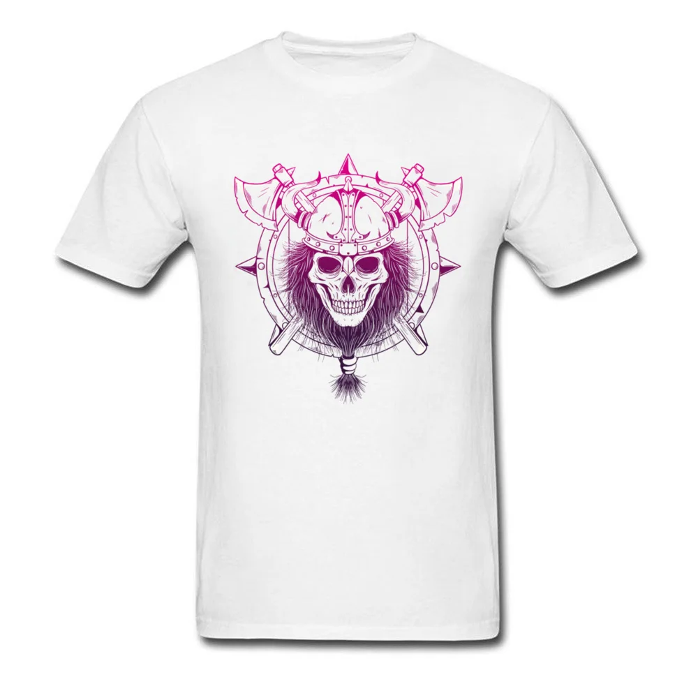 Tops Shirts VIKING Summer Fall 2018 Newest Normal Short Sleeve 100% Cotton O-Neck Men T Shirts Normal Tee Shirt VIKING white