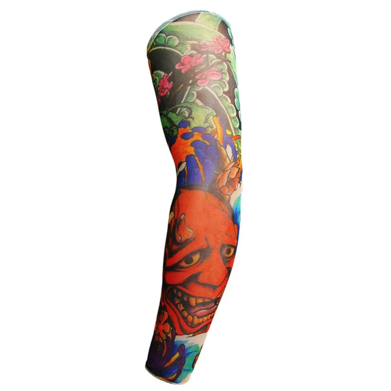 Стильный Высокое качество Поддельные татуировки рукав солнцезащитный крем нейтральный скольжения временные татуировки поддельные рукав комплект Luva Ciclismo Rockbros - Цвет: A2