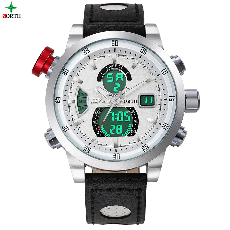 Prix pour Hommes Sport Montre Étanche Multifonction En Acier Inoxydable Véritable En Cuir Mâle LED Montre-Bracelet 2017 Horloge Hommes Numérique Montre de Sport Prix pour Hommes Sport Montre Étanche Multifonction En Acier Inoxydable Véritable En Cuir Mâle LED Montre-Bracelet 2017 Horloge Hommes Numérique Montre de Sport