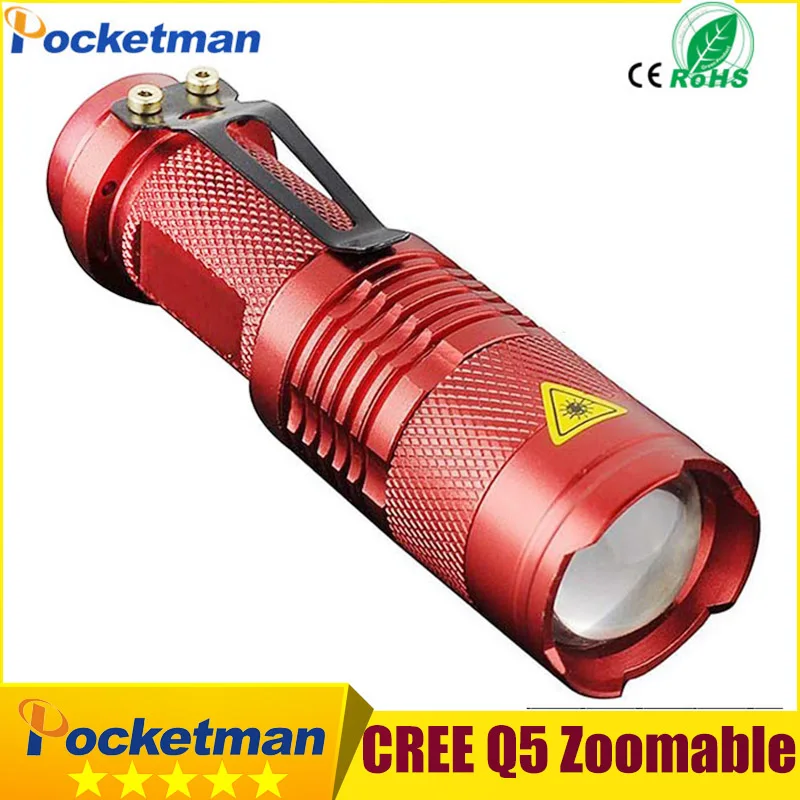 

LED Flashlight Light ZOOM 7W 2000LM Waterproof Lanterna LED 3 Modes Zoomable Torch AA 14500 battery Flashlight Linterna led