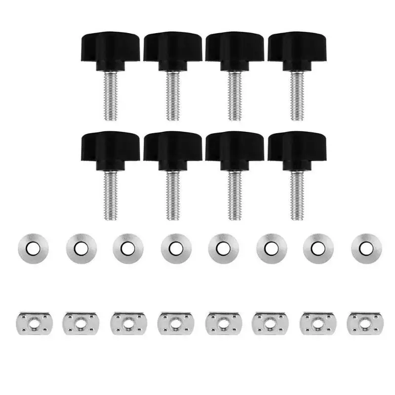 

8Pcs/set Universal Quick Removal Thumb Screw Kit with Washers Nut Plates for Jeep Wrangler JK 2007-2017 Auto Accessories