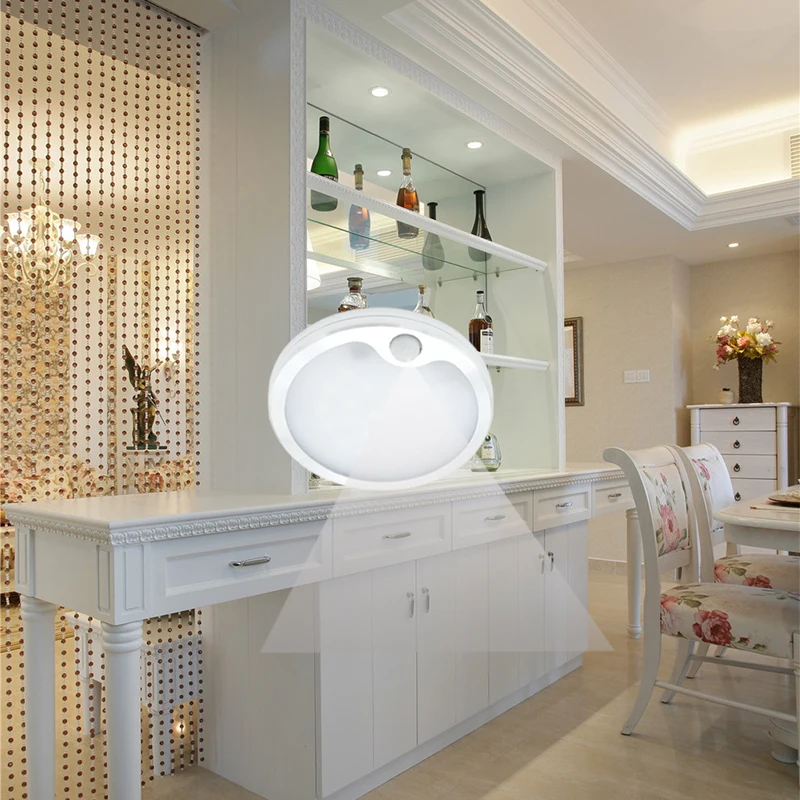 Pir sensor 12v LED Under Lighting Round Aluminum Kitchen lamp