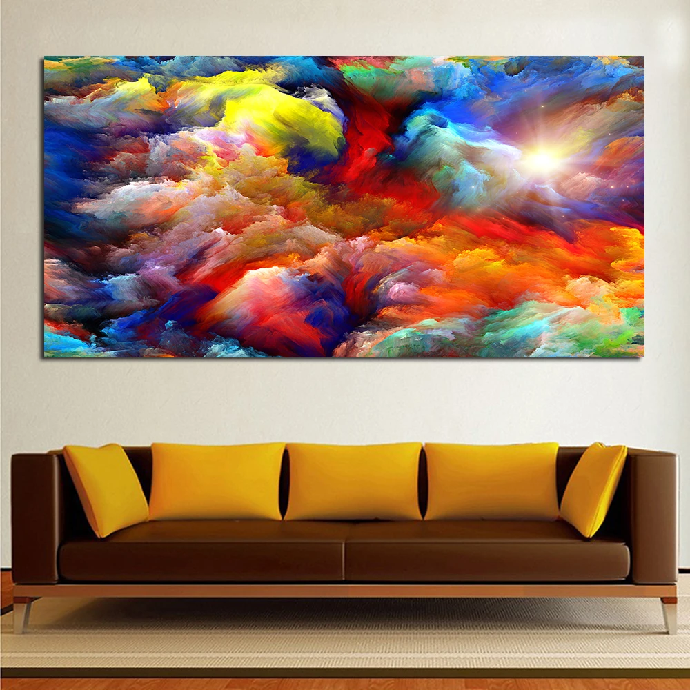 JQHYART абстрактные облака картины на холсте Современные настенные картины для гостиной домашний Декор без рамки картина маслом
