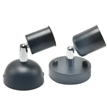 E27 железа металлическая розетка 180 градусов Поворотная люстра светодиодные лампы светодиодный лампы крепление потолочного светильника высокой Температура сопротивление 1 шт