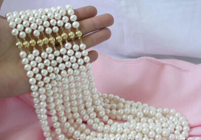 

ddh002539 19" pieces 24" 9-10mm round white freshwater pearl necklace 28% Discount