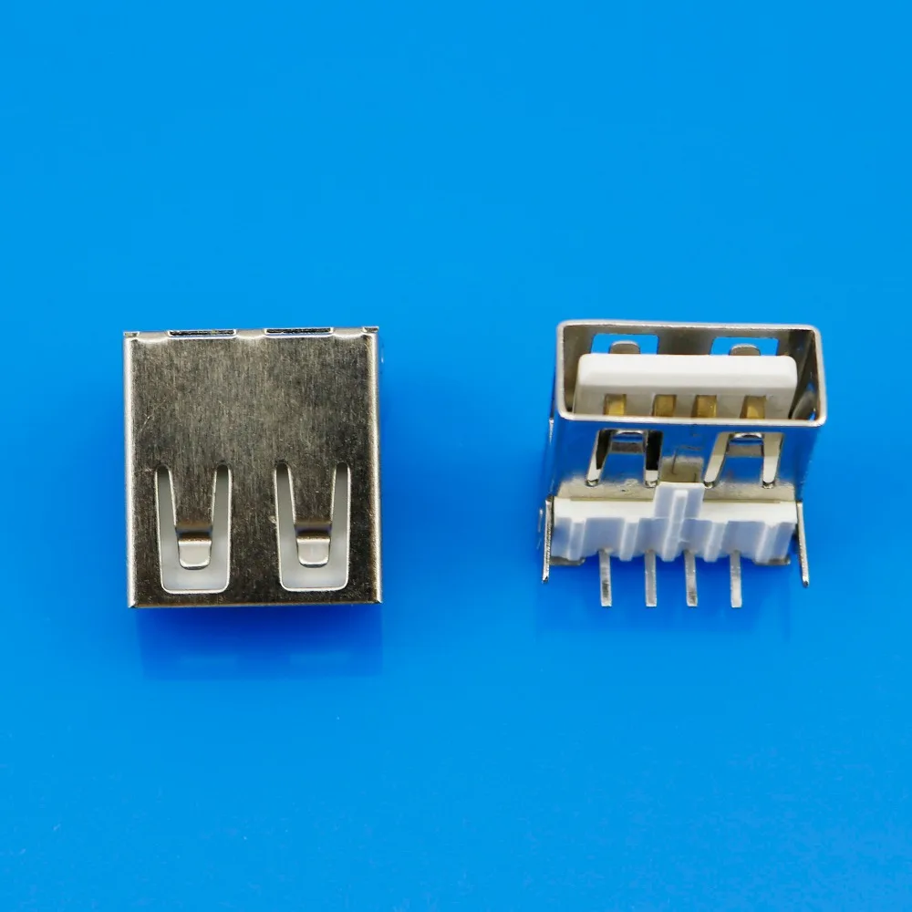 

USB Type-A 90 degrees Female Connector 4pin PCB Socket USB-A 1pcs/lot US-011