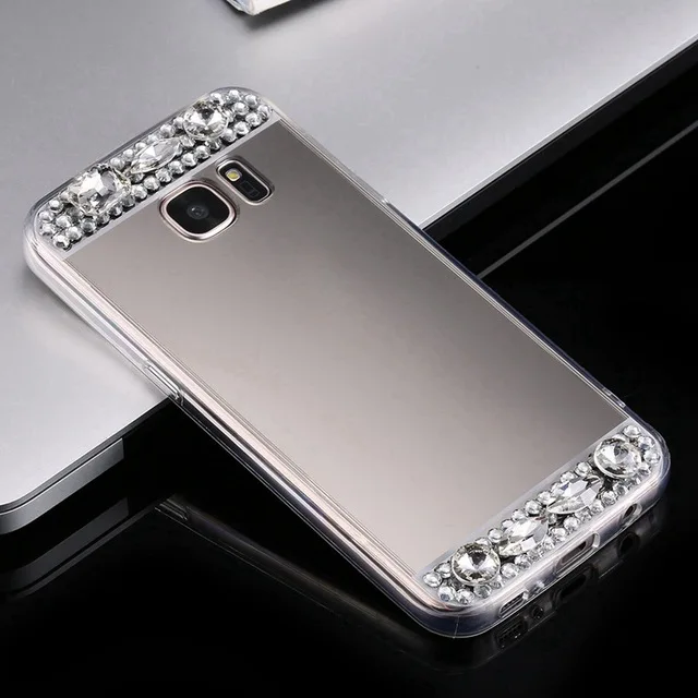 Зеркальный блестящий Алмазный чехол для Samsung Galaxy A3 A5 A7 J4 J6 2018 J5 J7 2015 2016 2017 Note 8 S8 S9 PLUS