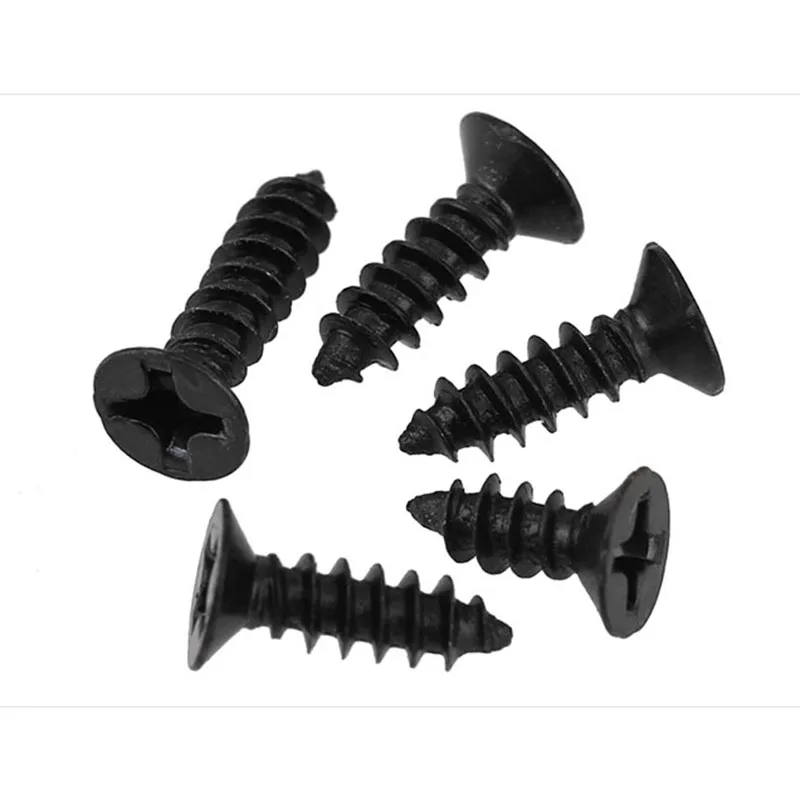 Черные саморезы с потайной головкой M1.2 M1.4 M1.7/саморезы FlatHead Plus жесткие