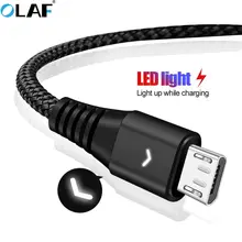 Олаф Micro USB кабель 2A кабель для быстрой зарядки и передачи данных кабель для зарядного устройства Microusb для samsung S7 S6 Xiaomi Android кабели для мобильных телефонов
