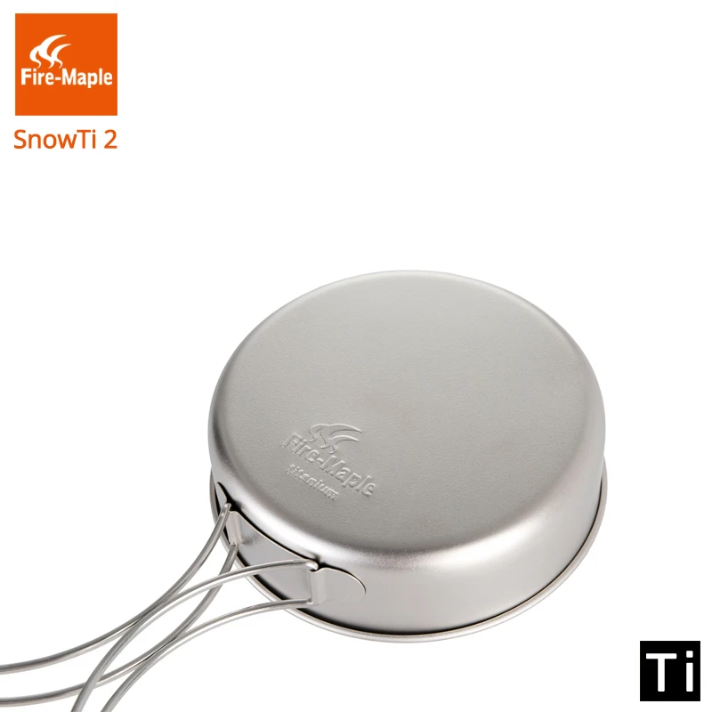 Fuego de la cena de Camping al aire libre Chef portátil nieve de titanio 0.9L olla y sartén Ultra-Camping luz ollas conjunto de FMC-ST2