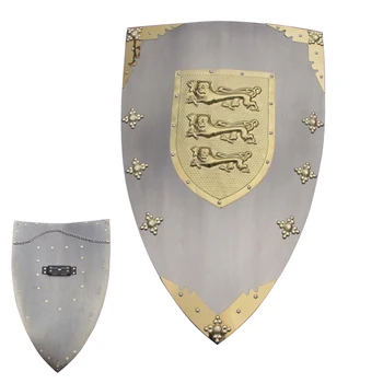 

For Richard The Lion Heat Miedieval Rnight's Shield Hanging Ornaments-Iron Steel Material Display Decorative