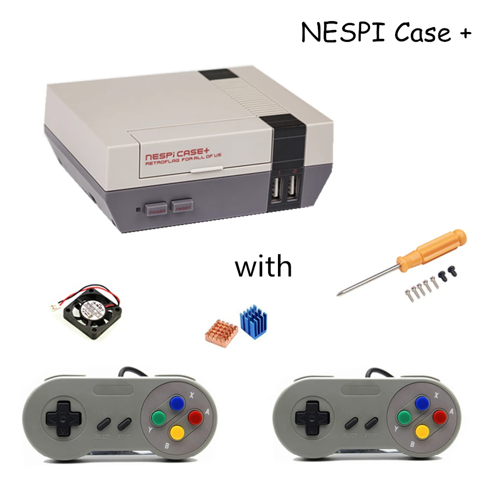 Чехол Raspberry Pi 3 NESPi + коробка Retroflag для 2 B RPI пластиковый чехол NES Style с охлаждающим