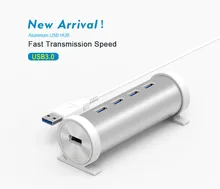Высокоскоростной 4 порта USB 3,0 концентратор портативный алюминиевый USB hub-разветвитель 60 см длина кабель для Macbook Air PC ноутбук