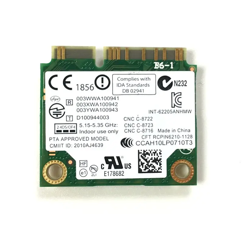 Адаптеры для беспроводной карты Intel Centrino Advanced n 6205 62205an 62205hmw 300 Мбит/с WiFi Mini pci e 2 4/5