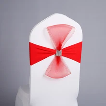 Стул пояса банты эластичная лента на стул назад галстук ленты для свадебной вечеринки церемония банкета