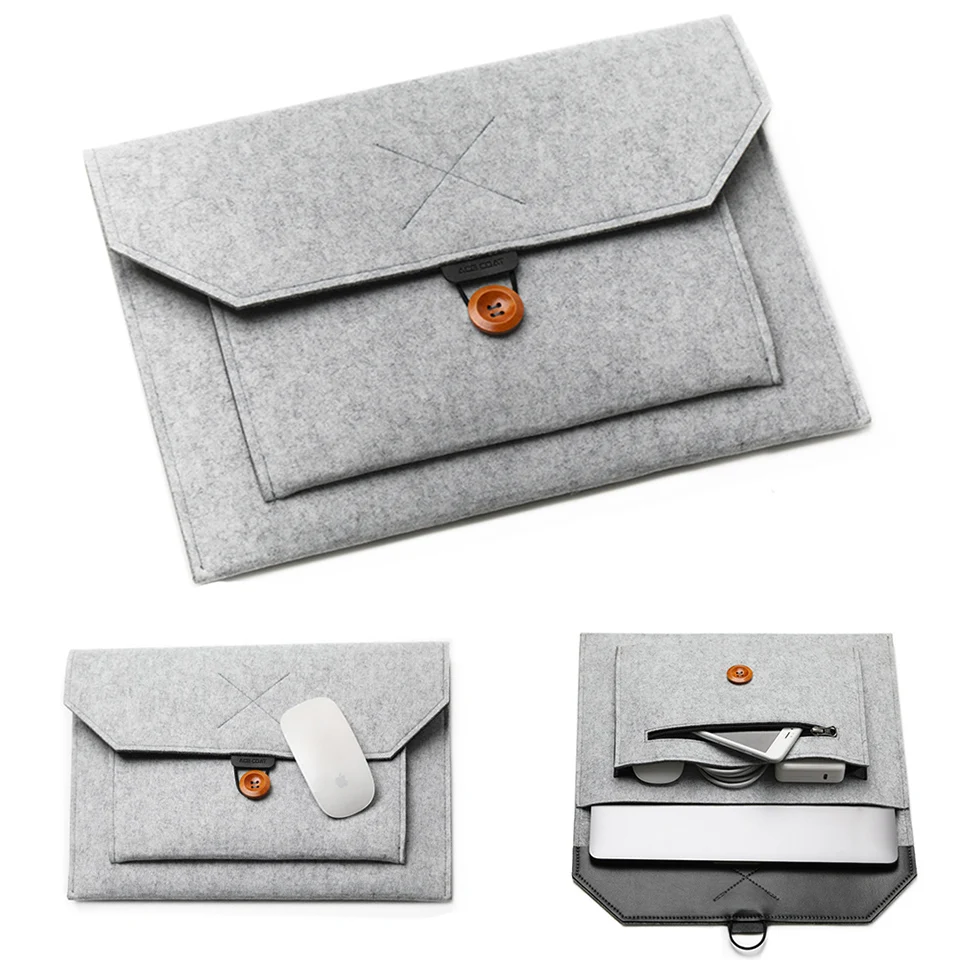 Estojo portátil de feltro para notebook, capa