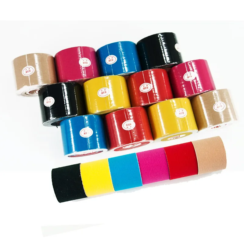 Free Shipping 5cm x 5m Sports Tape Kinesiology Tape Cotton Elastic Adhesive Muscle Bandage Care Physio Strain Injury Support