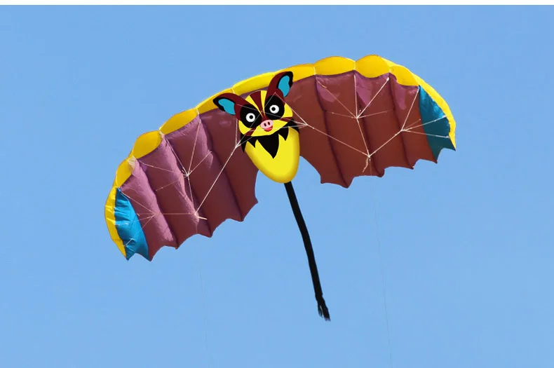 New High Quality 1.4m Pig Dual Line Parafoil Parachute Kites Sports Beach With Kite Handle and String Easy to Fly 4