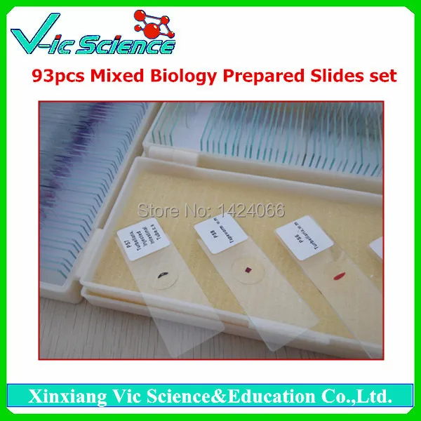 93pcs-mixed-biology-prepared-slides-set