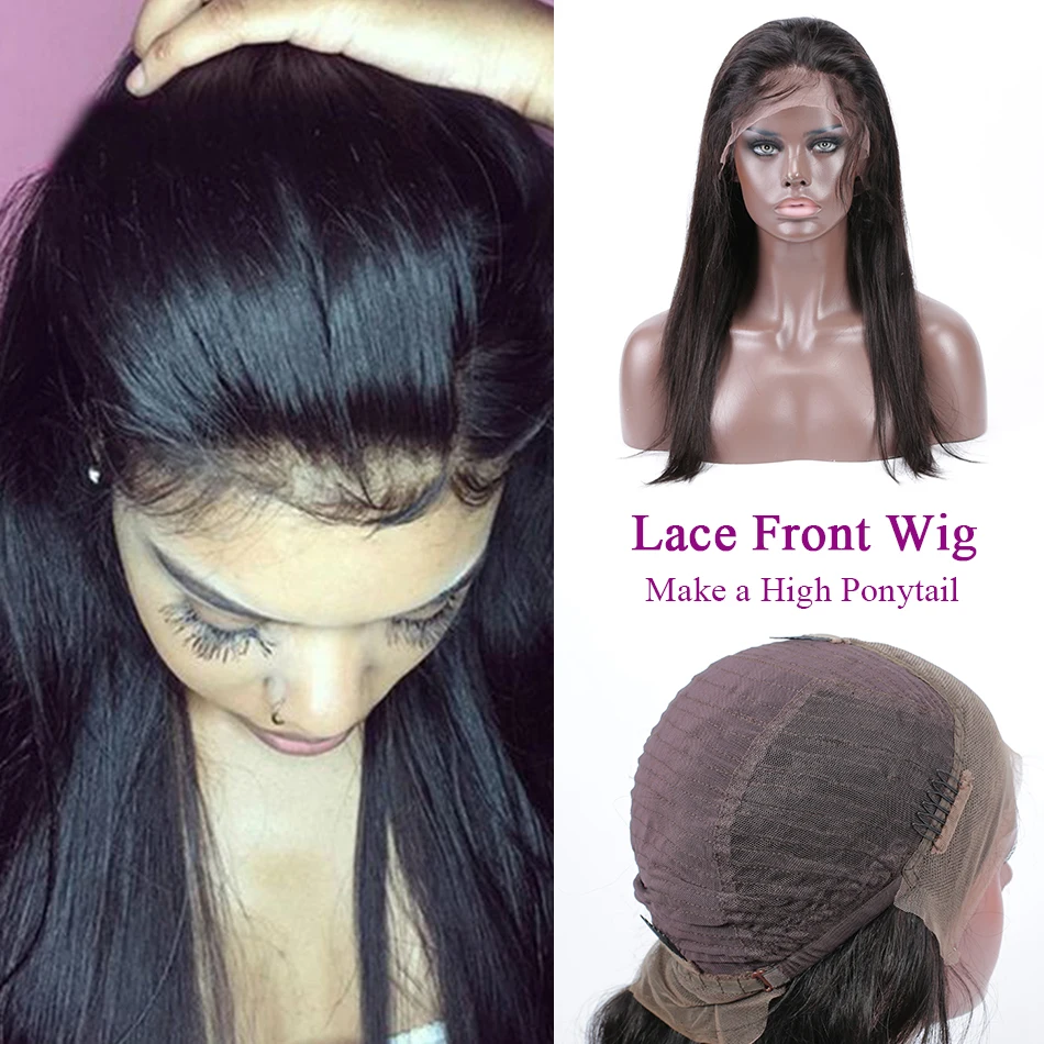 Poker Face 360 кружевных фронтальных париков предварительно сорвал с волосами младенца прямые перуанские Remy человеческие волосы кружева передние парики для черных женщин