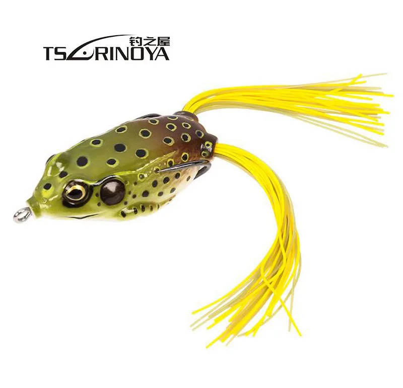 

1Pcs Trulinoya Frog Fishing Lure 55mm 14g Top Water Soft Bait Hollow Rubber Lure Snakehead Pike Fish Lure