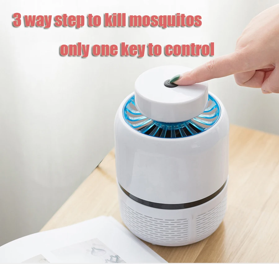 One-Button Control Electronics Mosquito Killer Lamp Moth Fly Wasp LED trap Lamp Bug Insects Killer Light Pest Zapper Repeller