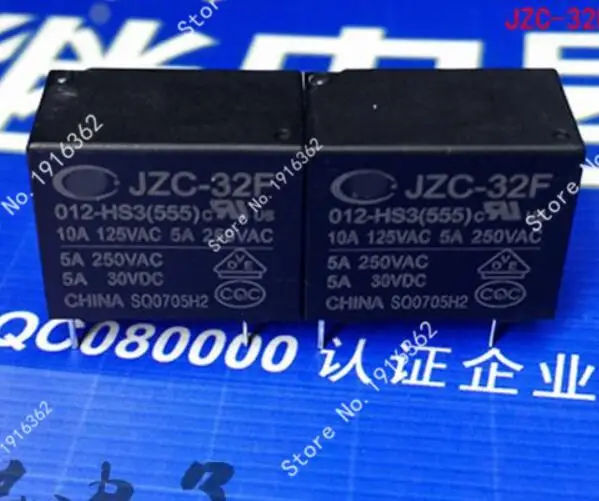 10 шт./лот HF32F 12V HS реле JZC 32F 012 HS3 5A 250VAC 4 pin a группа нормально открытый|relay 5a|4 relaypin relays |