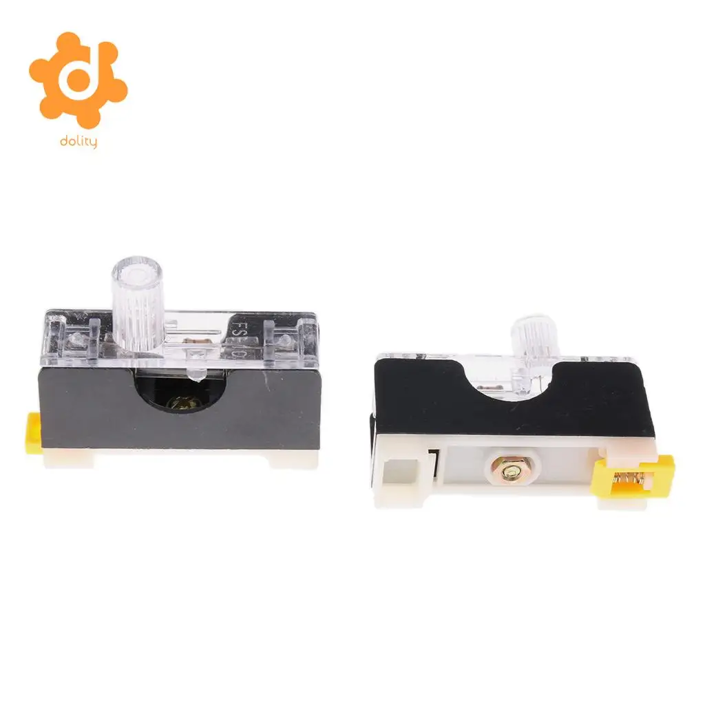 5 Pieces FS101 6*30mm 10A Fuse+ Indicator Light DIN RAIL Mounted Fuse Holder