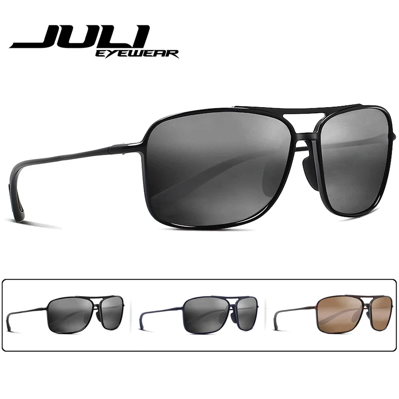 JULI, поляризационные спортивные солнцезащитные очки пилота для мужчин и женщин Tr90, небьющаяся оправа для бега, рыбалки, бейсбола, вождения MJ8006