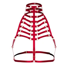 Винно-красные топы, жгут, бюстгальтер, ремень, ремень, сексуальный, панк, в готическом стиле БДСМ, Бандажное белье, женское, на Хэллоуин, фестиваль, танец, Рейв, одежда