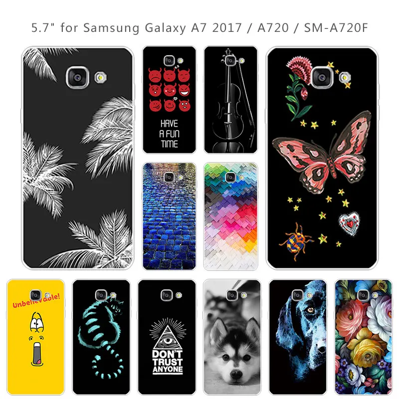 Силиконовый чехол для Samsung Galaxy A7 2017 a720f 5 7 &quotдля SM-A720F задняя крышка прозрачный