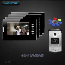 Homsur 7 дюймов видео домофон вызова системы с ИК Ночное Видение для дома безопасности