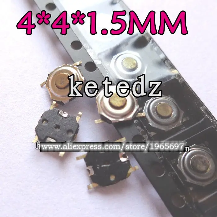 

1pcs/lot LCD SMD 4 * 4 * 1.5MM copper head waterproof switch touch switch button switch