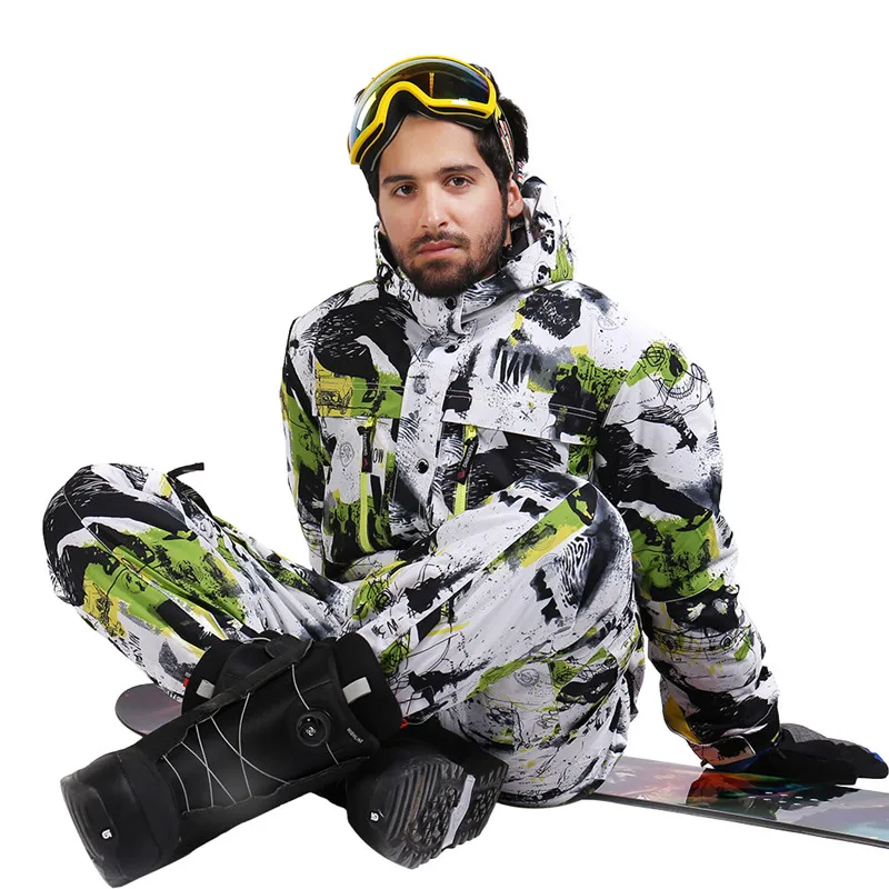 SAENSHING بدلة تزلج الرجال الشتاء للماء سميكة الدافئة على الجليد سترة تزلج قطعة واحدة بذلة الرياضة على الجليد و التزلج الجبلية