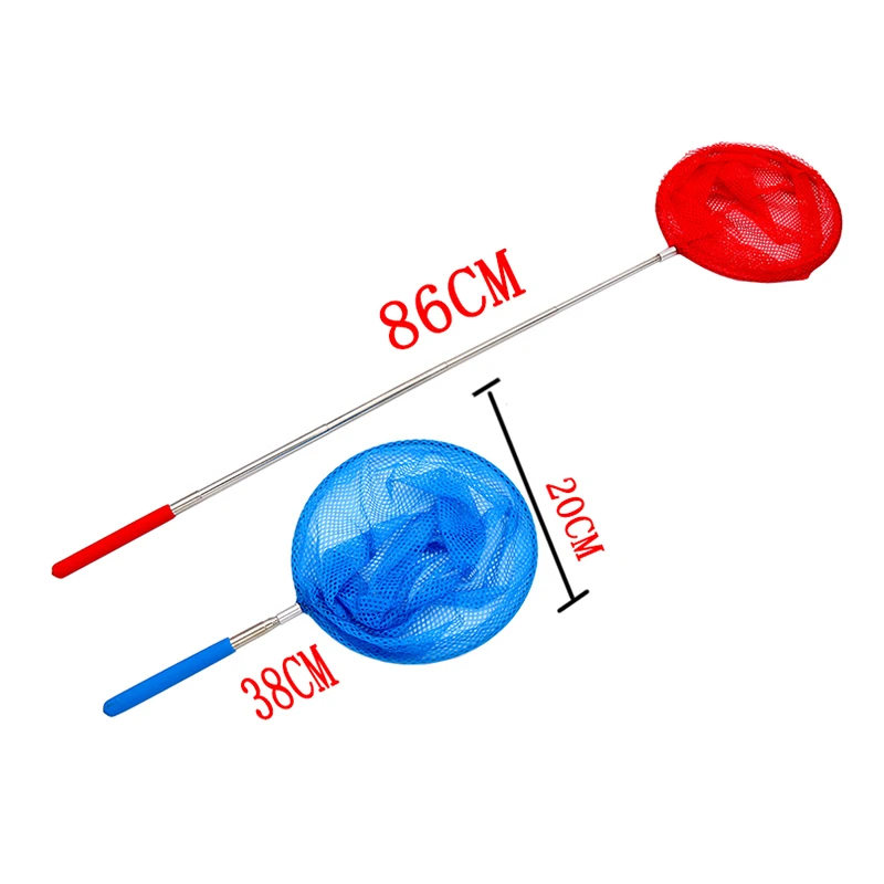 Выдвижная рыболовная сетка из нержавеющей стали, полиэфирная сетка, веселая ручная рыболовная сеть от насекомых, рыболовные инструменты