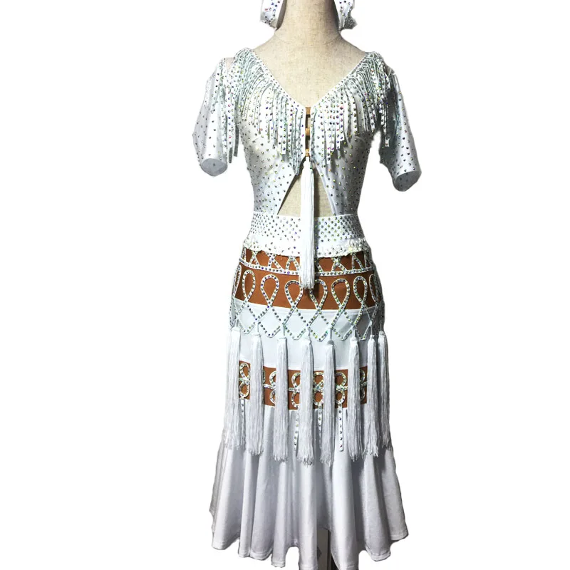 

Custom Latin Dance Competition Performance Latin Dance Performance Dress Latin Dance Skirt Female Children's Dress